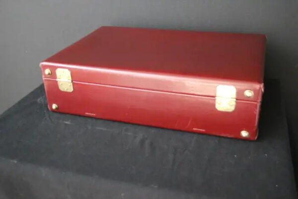 Valise Hermès en cuir rouge