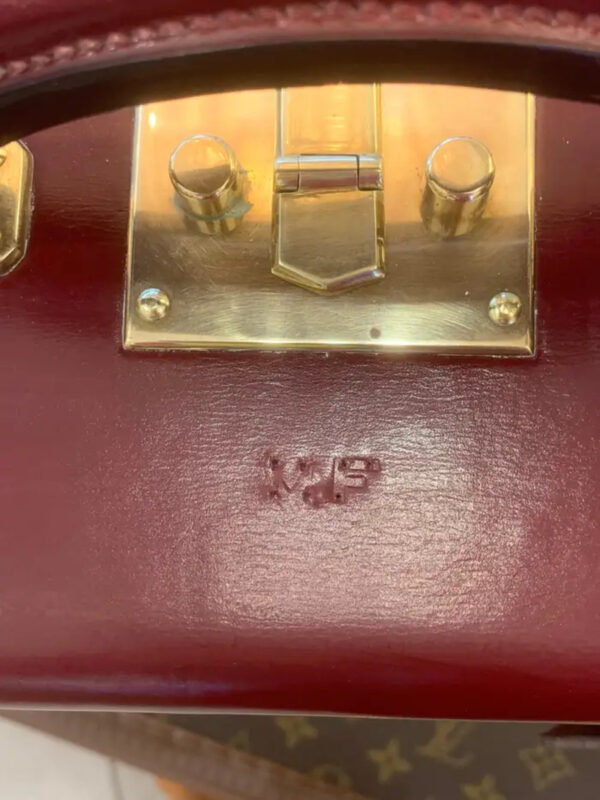 Valise Hermès en cuir rouge