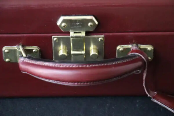 Valise Hermès en cuir rouge