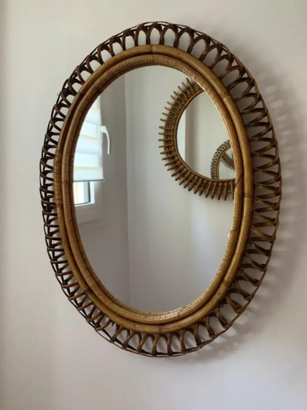 Miroir ovale vintage italien