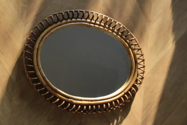 Miroir ovale vintage italien