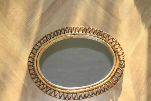 Miroir ovale vintage italien