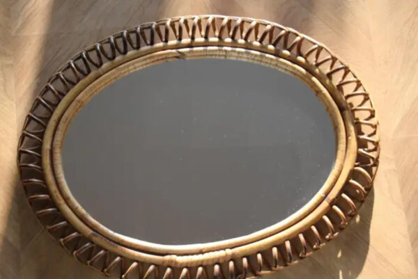 Miroir ovale vintage italien