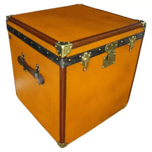 Malle Moynat vintage en toile orange