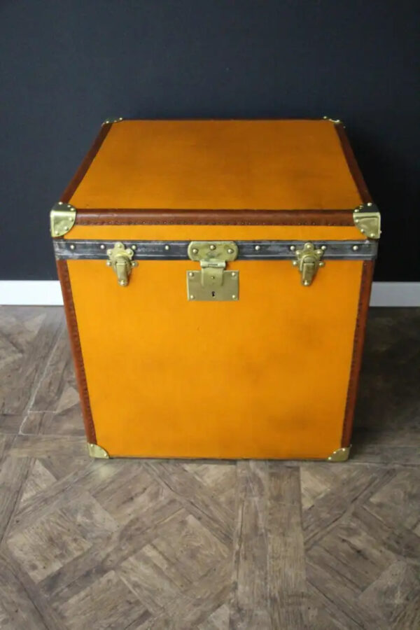 Malle Moynat vintage en toile orange