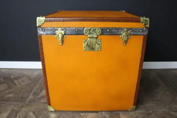 Malle Moynat vintage en toile orange