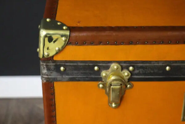 Malle Moynat vintage en toile orange