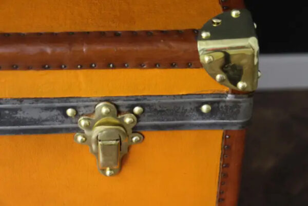 Malle Moynat vintage en toile orange