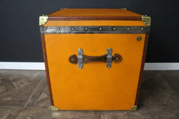 Malle Moynat vintage en toile orange