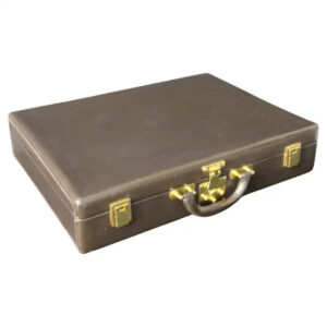 Mallette Hermès en cuir brun,attachè-case Hermès