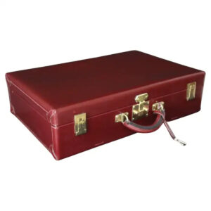 Valise Hermès en cuir rouge 53 cm