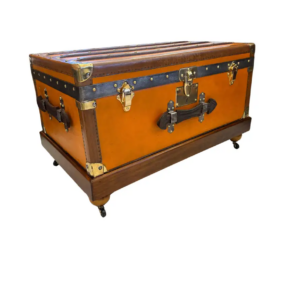 Malle Moynat orange 75 cm des année 1920
