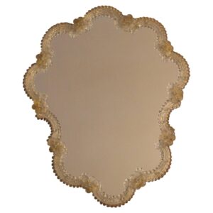 Miroir vintage vénitien à petites fleurs